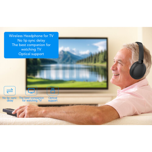 Wireless TV Headphones 2.4G Bluetooth 5.3 | 50H, UK Plug 2