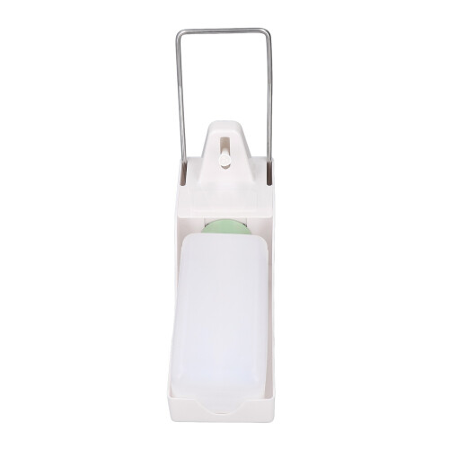 Seifenspender mit Ellenbogenbedienung 1000ml silberne Halterung