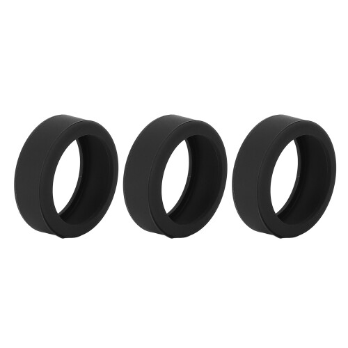 3 pezzi copri anelli in silicone Smart Ring nero 6-10