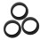 3 pezzi copri anelli in silicone Smart Ring nero 6-10 16