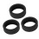 3 pezzi copri anelli in silicone Smart Ring nero 6-10 14