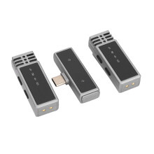 Lavalier Mic with C-Type Case, 2x70mAh, Noise Reduction, Outdoor Use