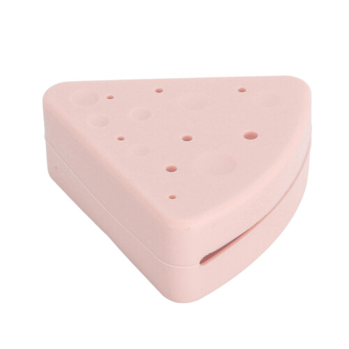 Étui triangulaire en silicone pour houppette - Rose Voyage 1