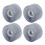 4 Stück Skateboard-Räder-Set 65x43mm 78A grau 16