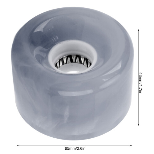 4 Stück Skateboard-Räder-Set 65x43mm 78A grau 1