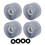 4 Stück Skateboard-Räder-Set 65x43mm 78A grau 3