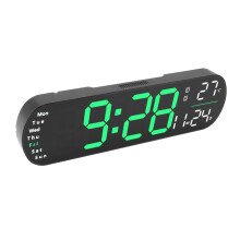 Verde 210 mAh 35x10x3 cm Reloj digital con 8 colores
