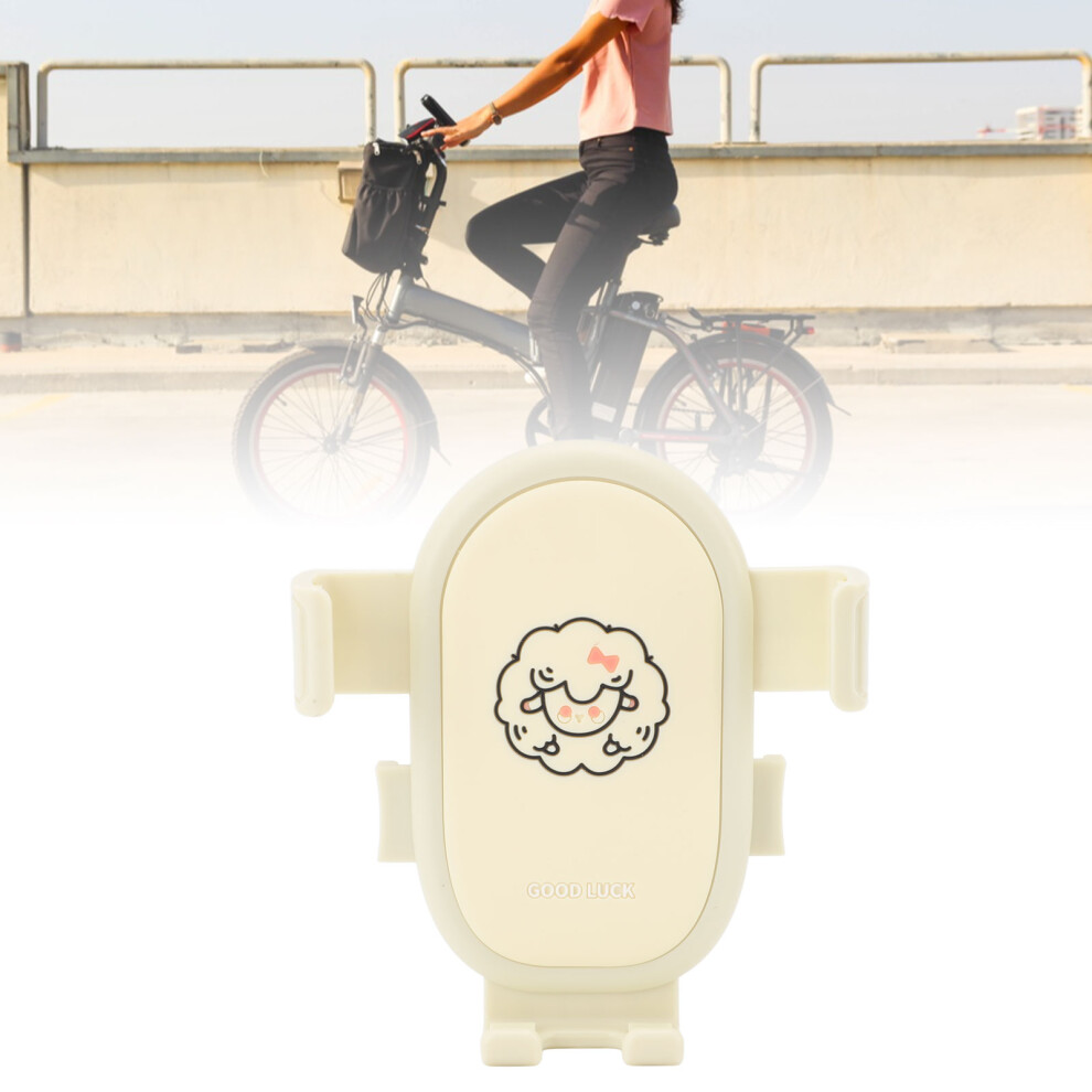 Cute Motorcycle Handlebar Phone Holder For 4.7-7.1 Inch Phones Beige 3781335224435