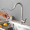 Stainless Steel Kitchen Faucet with Pull Down Sprayer, Ceramic Valve, 0.8MPa 7