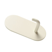 Gancho de hierro adhesivo blanco crema 25 g 3,5 x 7 x 2,5 cm