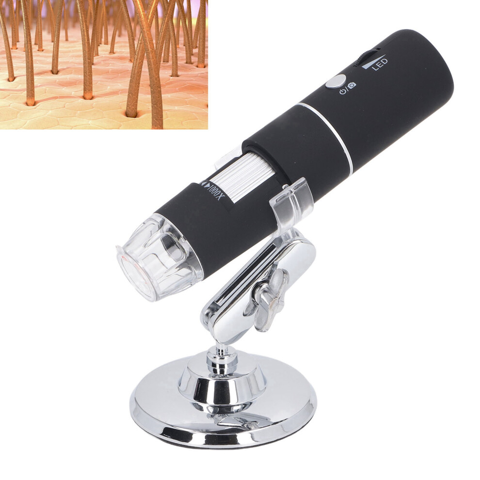Wireless Digital Microscope 50-1000X 2Mp Hd Wifi Handheld Camera Black 7661335227697