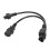 IEC 320 C6 macho a hembra C5+C13, 2,5 A, cable de 0,3 m 2