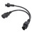 IEC 320 C6 macho a hembra C5+C13, 2,5 A, cable de 0,3 m 14