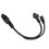 C6 zu C5/C7 Splitter-Netzkabel 0,3 m, 2,5 A, PVC 12