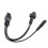 C6 zu C5/C7 Splitter-Netzkabel 0,3 m, 2,5 A, PVC 14
