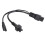 C6 zu C5/C7 Splitter-Netzkabel 0,3 m, 2,5 A, PVC 3