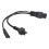 C6 zu C5/C7 Splitter-Netzkabel 0,3 m, 2,5 A, PVC 9
