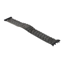 Stainless Steel Replacement Watch Band, Adjustable, Black, 18.5cm