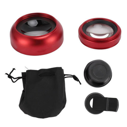 2-in-1 rot 0,45 Ultraweitwinkel + 12,5 Makro-Linse 2