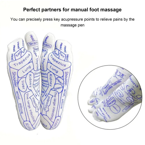 Calcetines de reflexología con separación de dos dedos, talla grande, de algodón. 2