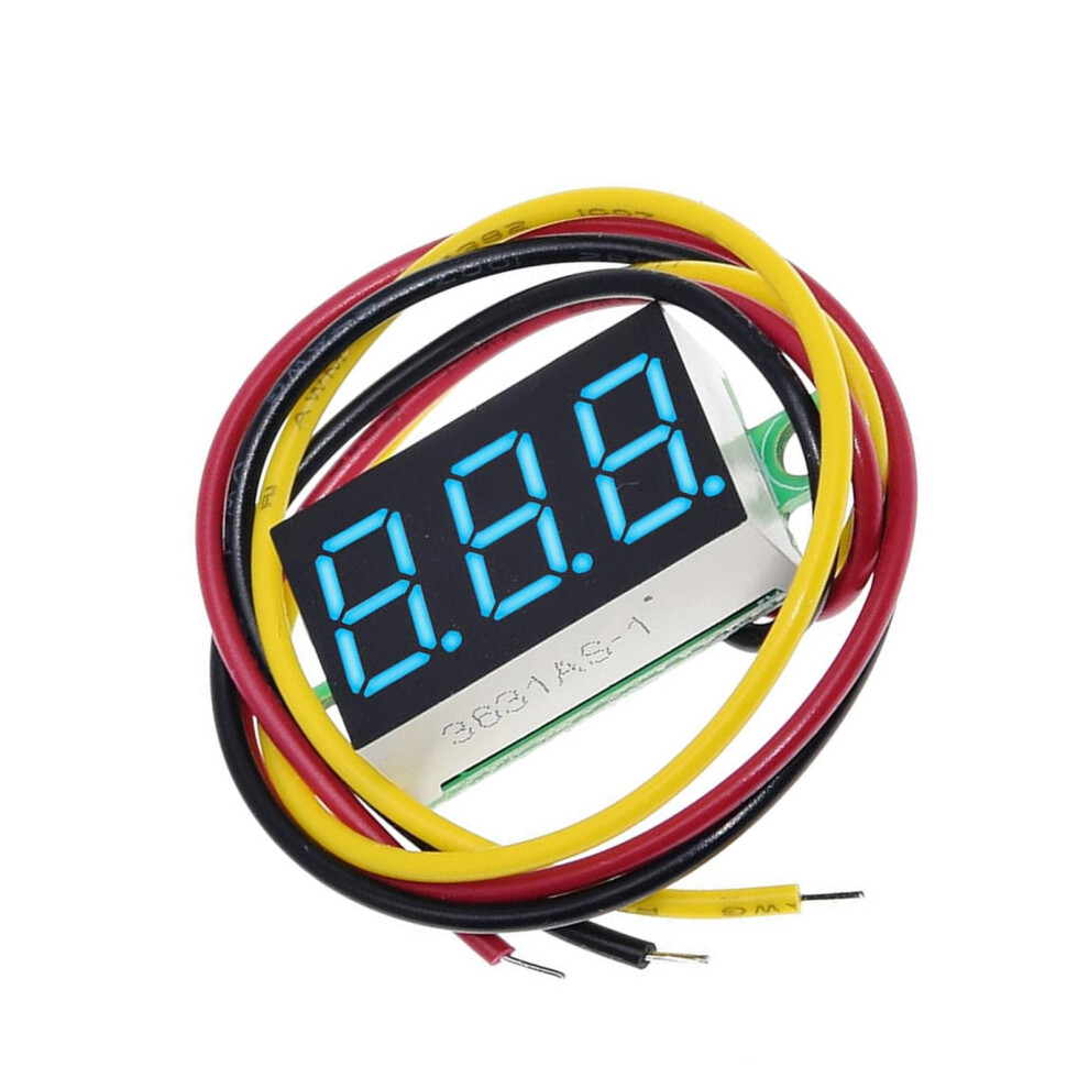 Voltage Meter 0.36-Inch Display, Three-Wire Designs, Blue Voltage Monitor For Precise Readings In Devices 6947110866048