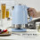 Swan Swan Retro Revive Blue Jug Kettle & 2 Slice Toaster Kitchen Set 4