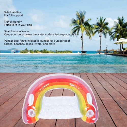 Rainbow U Seat Aufblasbarer Pool-Schwimmer - 1P, Größe S 2