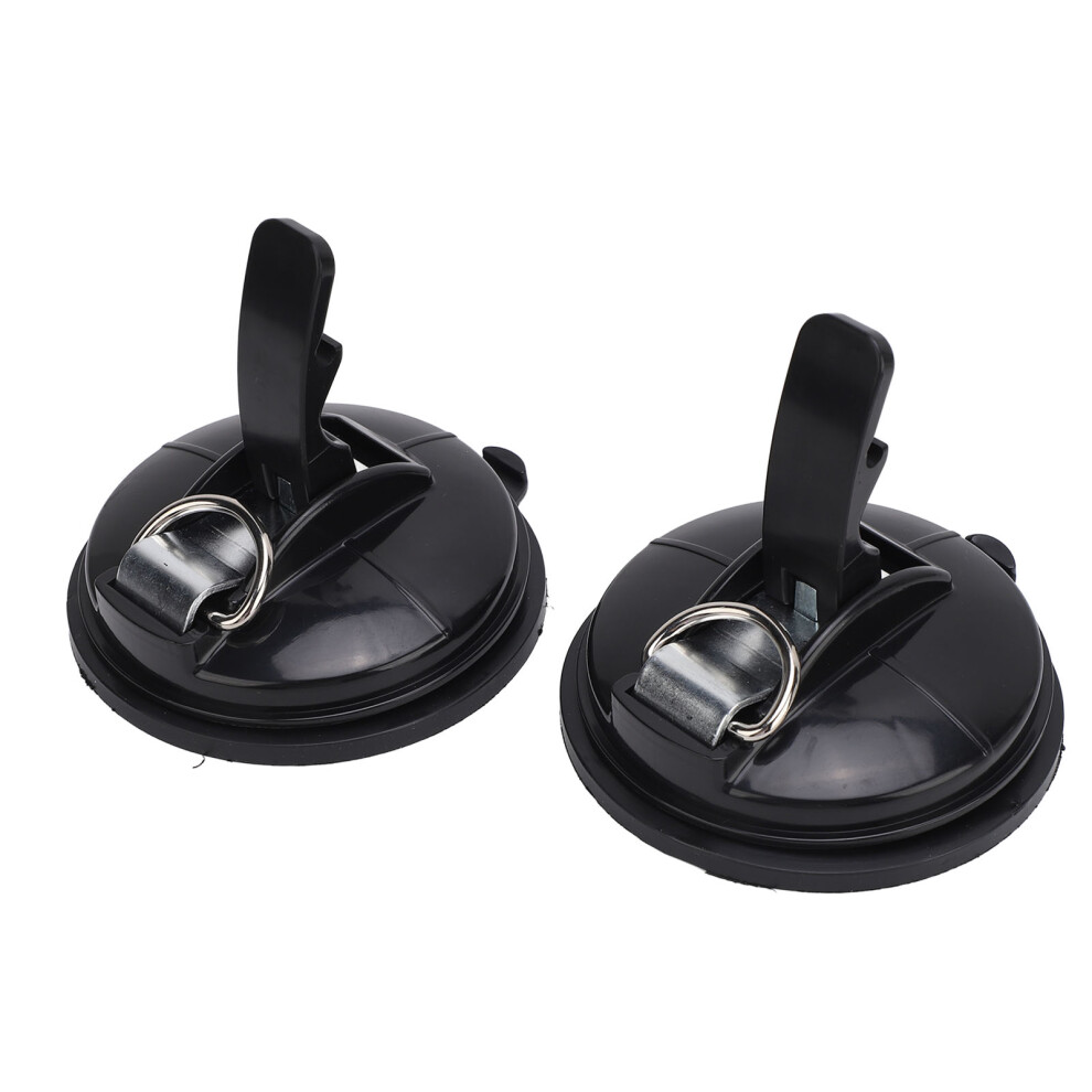 2Pcs Rv Suction Cup Hooks Strong Hold Round 116Mm Black For T4-T6 Caravans 7661335234633