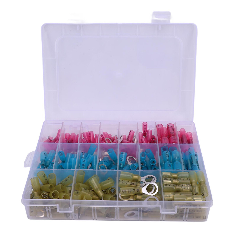 Heat Shrink Wire Connectors Kit 300Pcs Waterproof Insulated Crimp Terminals 8461335235093