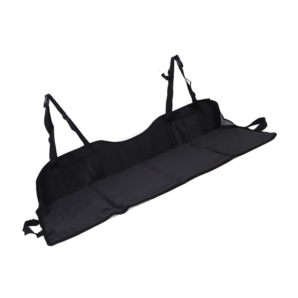 Foldable Car Back Seat Extender For Suv, Soft Plush Comfort, Black 8091335235689