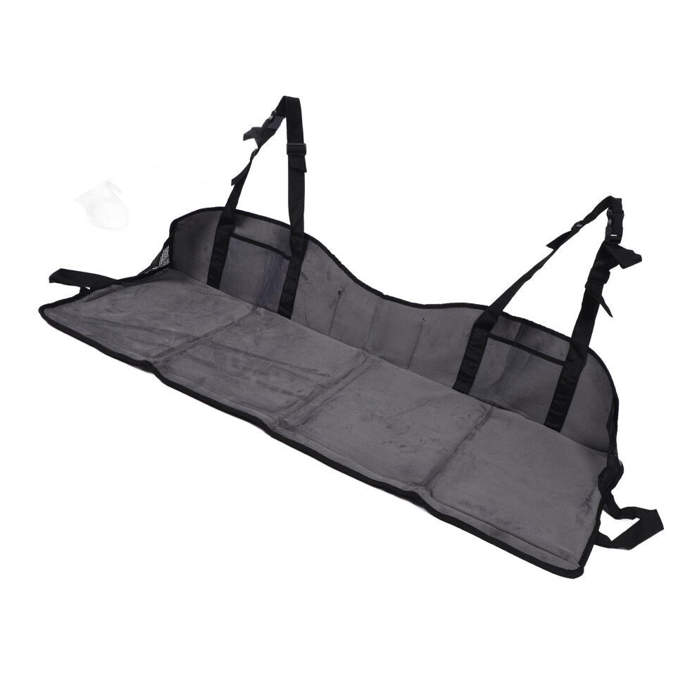 Foldable Car Back Seat Extender Plush For Suv & Vehicles Gray 9431335235736