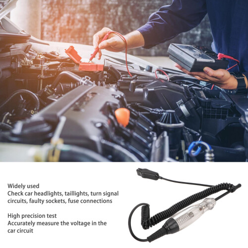 Testeur de circuit automobile DC 6-24V compact noir 2