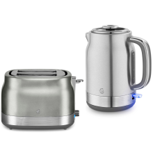 Swan Retro Revive Stainless Steel Jug Kettle & 2 Slice Toaster Silver