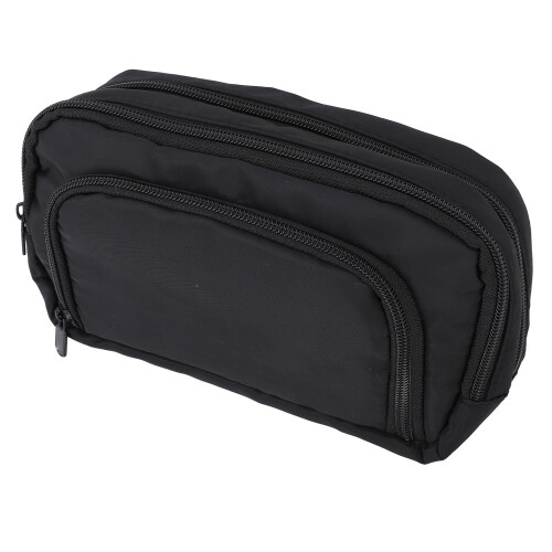 Trousse à crayons de grande capacité - portable, noir