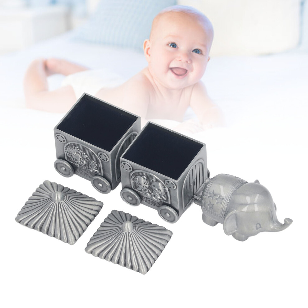 Baby Elephant Keepsake Box – Alloy Carriage, 14cm Collectible Container