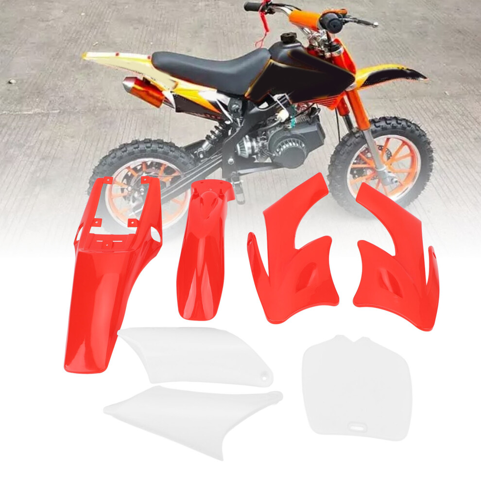 7Pcs Plastic Fairing Body Cover Kit For 47Cc/49Cc Dirt Bikes Red 5011335237202