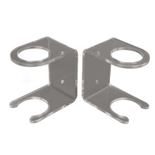Set of 2 Clear Acrylic Baseball Bat Wall Racks - 12 inch for Home & Office