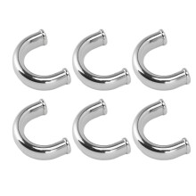 10 Sets Zinc Alloy U Rings with PH Screws for Bag Hardware, Silver
