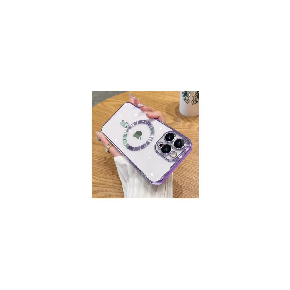 (For Iphone 12Pro Max) Magnetic Plating Case For Iphone Purple 5051140546588