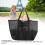 Large Waterproof Mesh Beach Bag 8 Pockets, 42x38x20cm, Black 4
