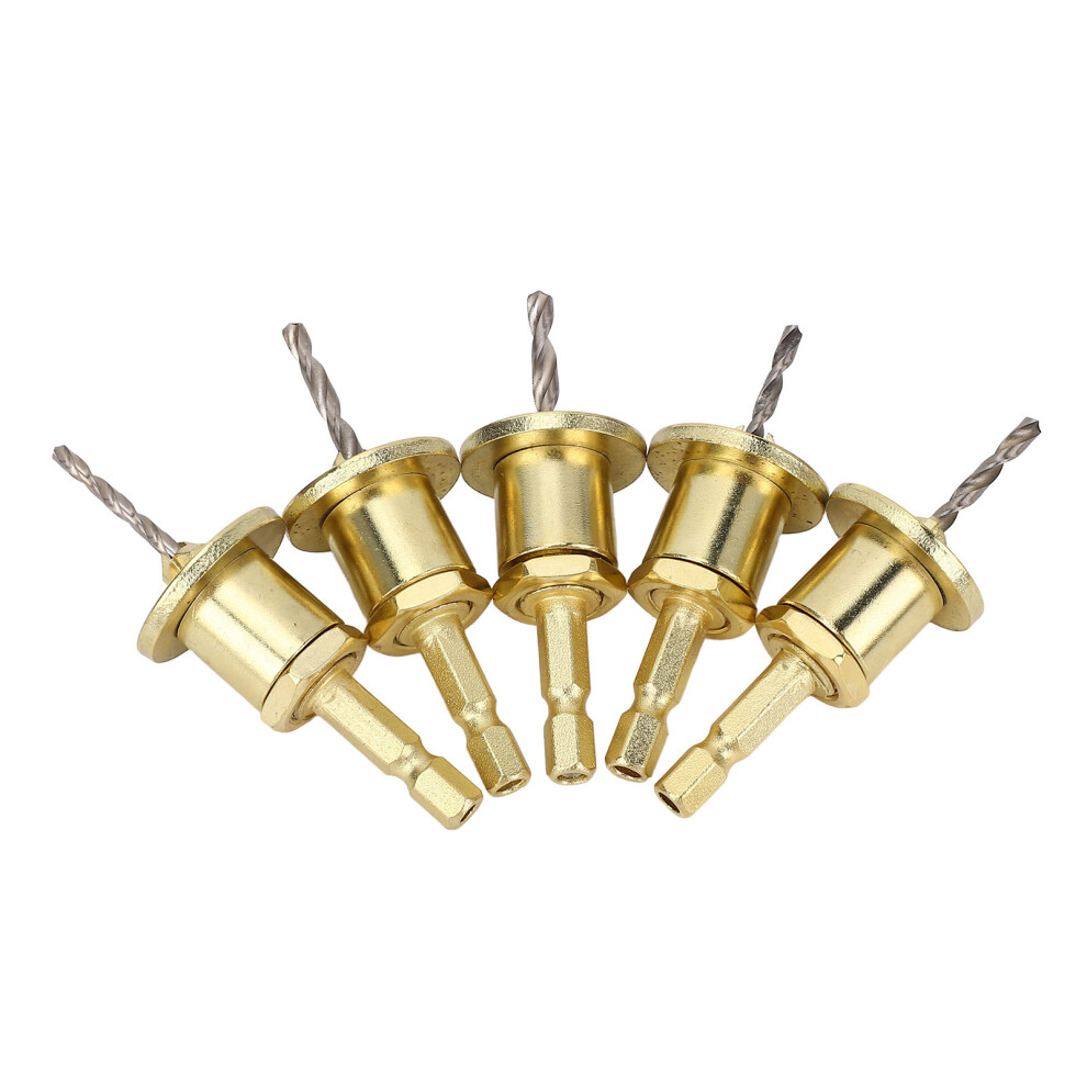 5Pcs Tungsten Steel Countersink Drill Set 2.8-4Mm With Stop 7681335240854