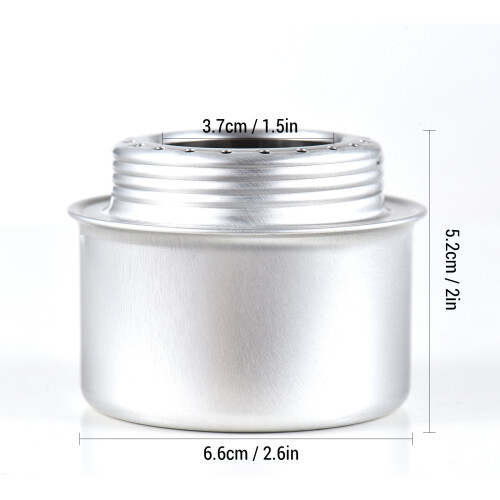 Mini estufa de alcohol de aluminio 6.6x6.6x5.2 cm negro 1