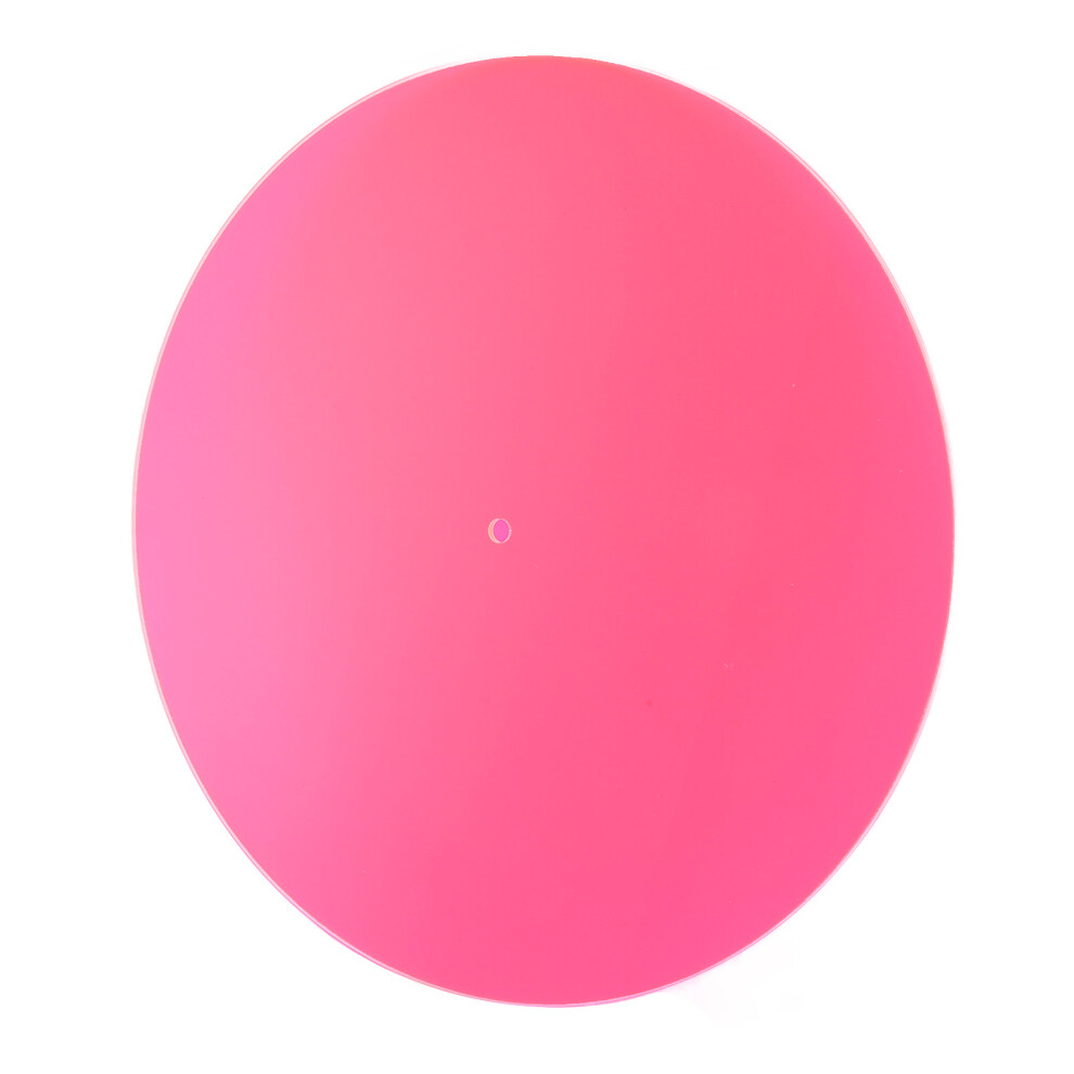 Low Noise Acrylic Slip Mat For 12" Turntables - Improve Sound Quality Pink 5001335244201