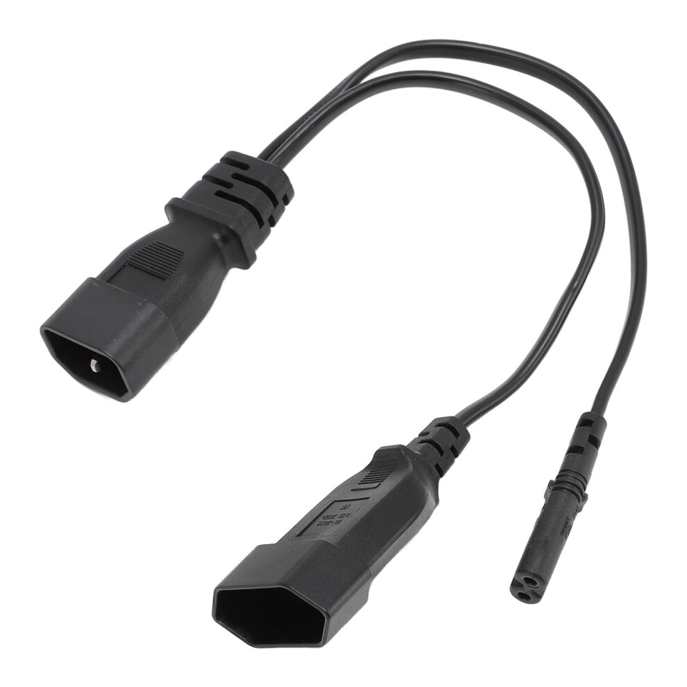 Compact 1Ft Iec320 C14 To C7 Eu4.0 Y Splitter Power Cord For Small Spaces 7601335244997