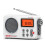 Radio AM/FM blanche 140x86x37mm 4xAA/USB, alarme 3