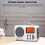 Radio AM/FM blanche 140x86x37mm 4xAA/USB, alarme 4