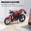 Moto giocattolo in lega in scala 1:12 rossa 17 x 9 cm 6