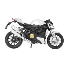 Modello di motocicletta in lega in scala 1:12 - Argento, 17x9cm