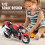 Moto giocattolo in lega in scala 1:12 rossa 17 x 9 cm 3
