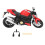Moto giocattolo in lega in scala 1:12 rossa 17 x 9 cm 2
